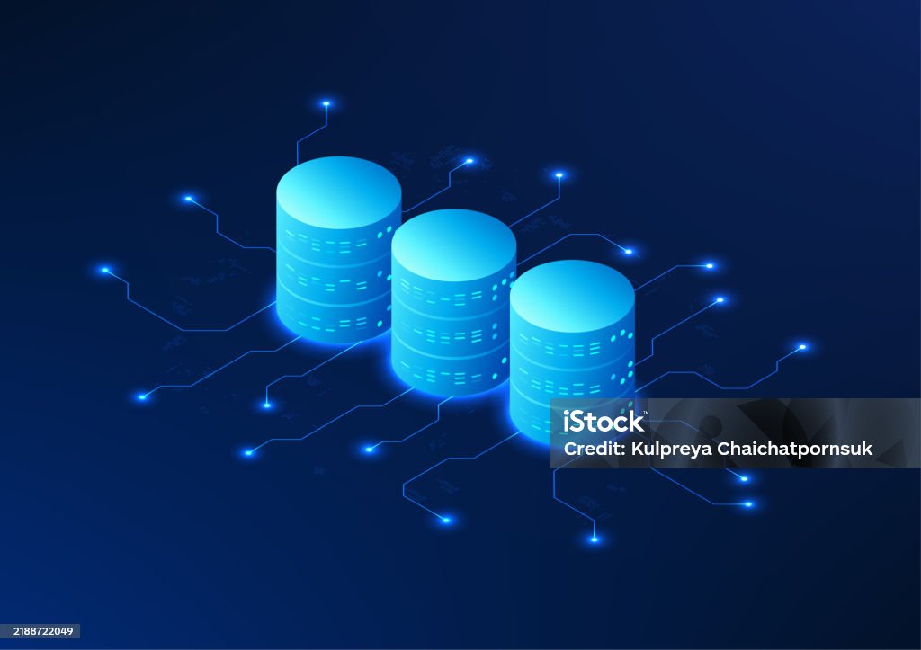Server Technology Is Connected To The Technology Cycle Conveying Data ...