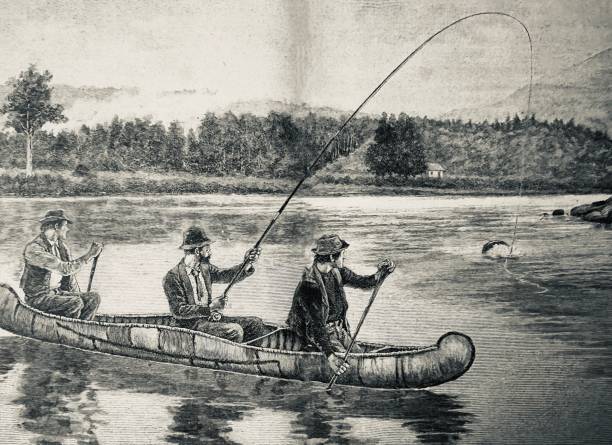 istock Salmes fisher in a boat on the Restigouche, Canada 2188724933