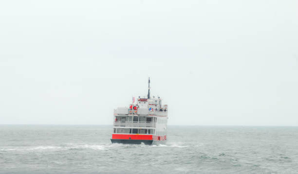 San Francisco, California. Boats make their way across The San Francisco Bay.