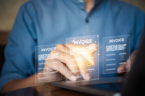 istock digital invoice and payment solutions, including electronic bills, receipts, fraud prevention, and data processing in the finance and business sectors using advanced technology. 2188736913