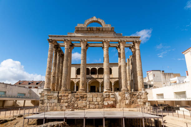 istock Front View of Teatro Romano with Corinthian Columns and Clear Sky 2188738955