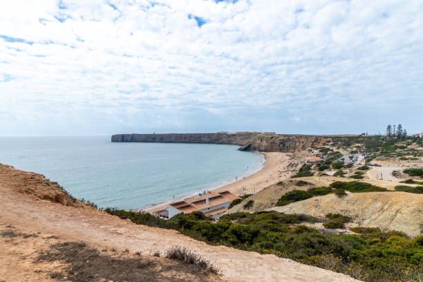 istock Golden sandy beach in Algarve with cliffs and turquoise sea 2188738995