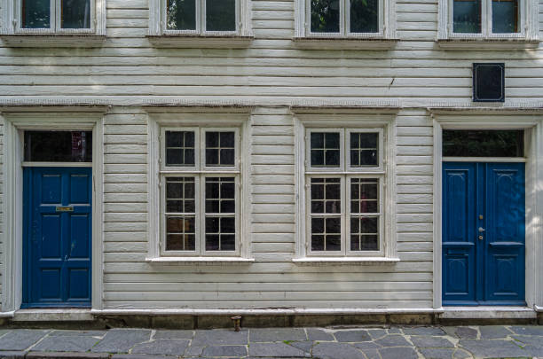 Architecture detail in the old town of Stavanger, Norway