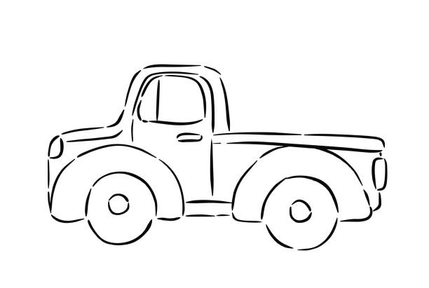 istock Vintage hand drawn sketch vector truck illustration showcasing classic design and simple lines 2188745322