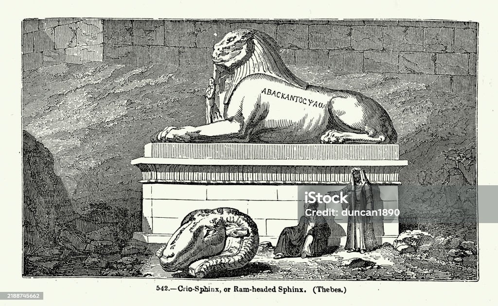 Cryosphinx History Ancient Egypt Criosphinx Or Ram Headed Sphinx Creature With The ...