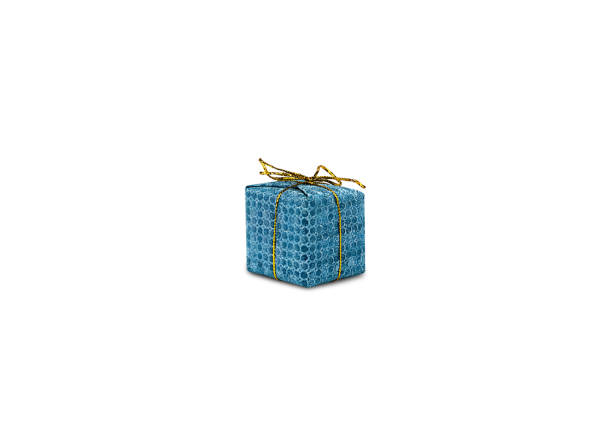 Gift box for holidays isolated on dark blue background.