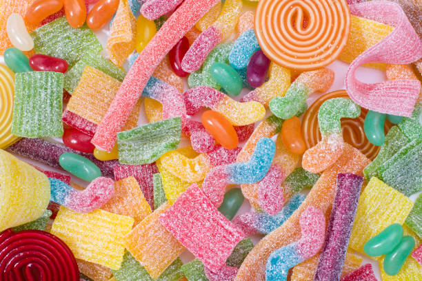 istock Assorted gummy candies. Top view. Jelly  sweets background. 2188755006