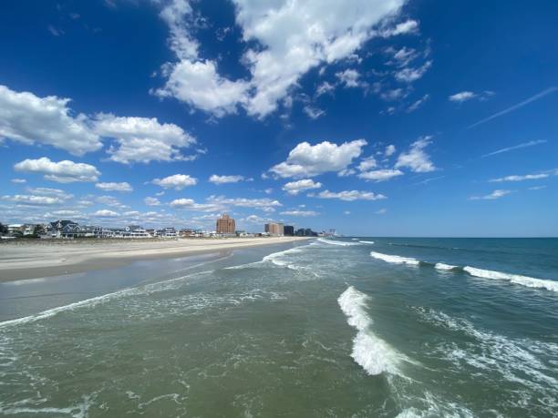 istock Atlantic City Beachfront and Ocean Waves under a Clear Sky 2188761328