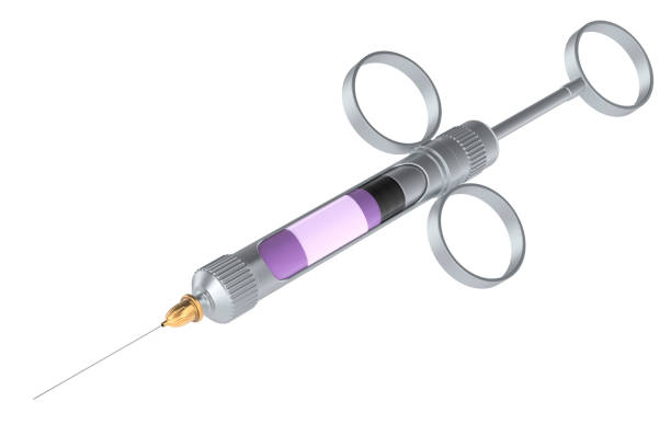 Carpool syringe with the drug, for anesthesia in dentistry. 3D rendering isolated on white background