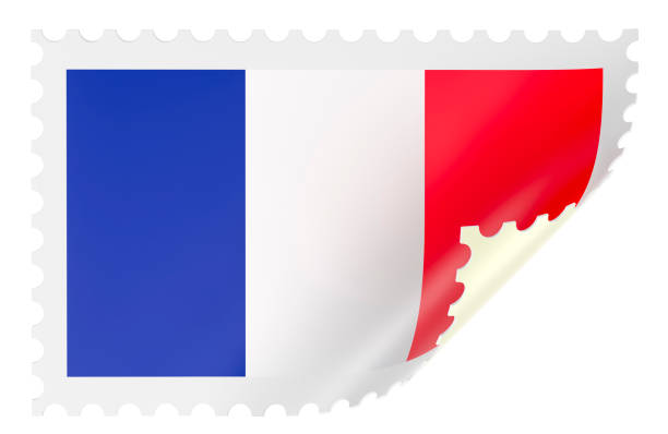 Postage stamp printed in France shows Paris Beach