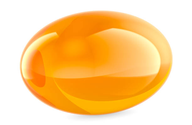 istock Yellow Soft Gelatin Capsule. Vitamin or dietary supplement, 3D rendering 2188762783