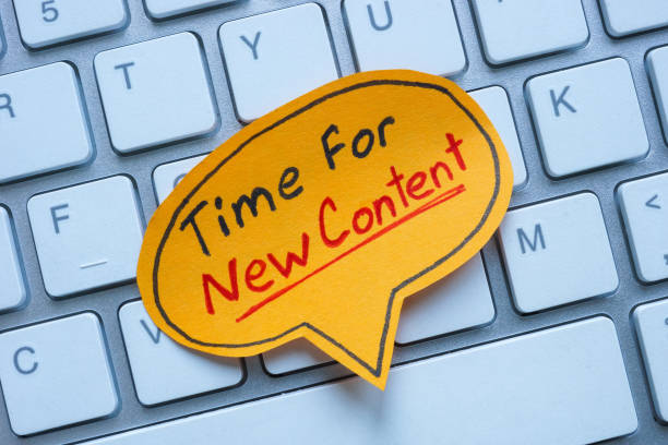 Keyboard and the phrase time for new content.
