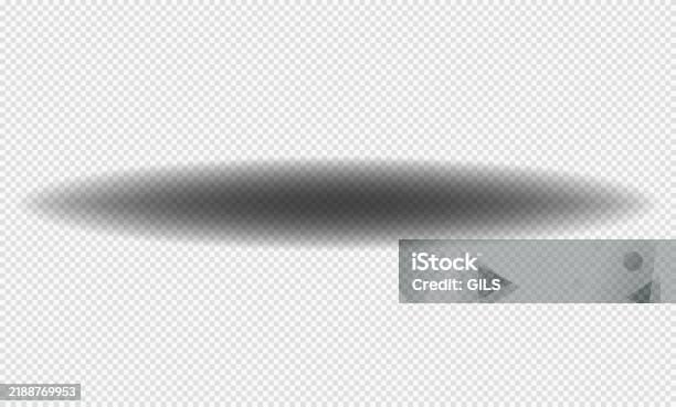 Realistic Shadow With Soft Edges Vector Shadow Effect Transparent Oval ...