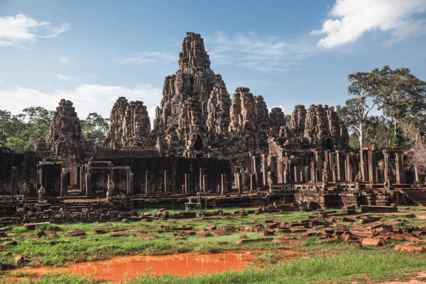 istock Exploring the ancient ruins of Angkor Wat in Cambodia during a bright sunny day 2188774673