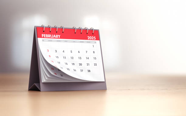 istock February 2025 Realistic Desk Calendar 2188781276