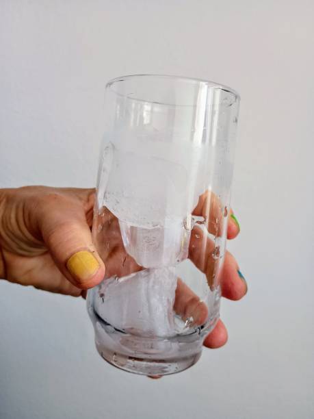 Ice cube in the glass