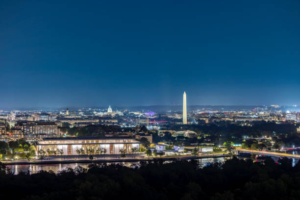 istock Washington, D.C. Skyline, Monuments and Potomac River at Night 2188787192