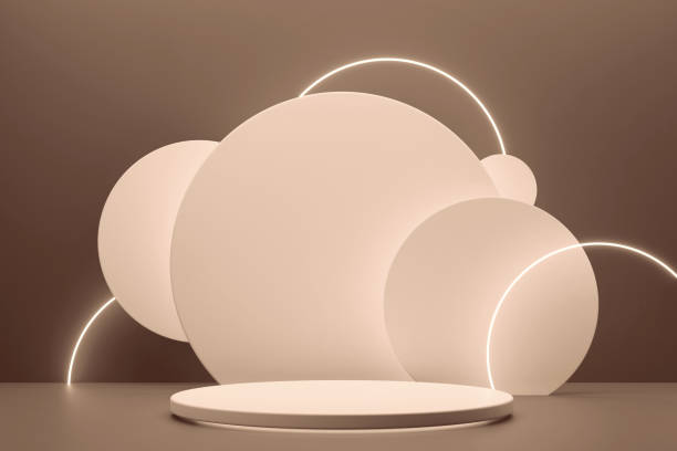 istock Minimalist geometric shapes with soft lighting and neutral tones 2188789741