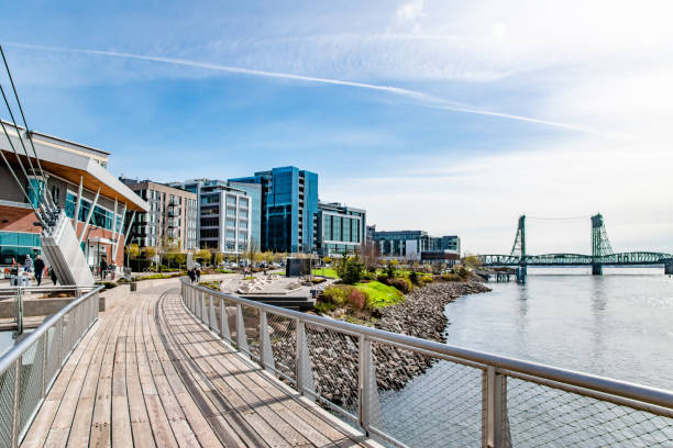 Waterfront Park and Skyline of Vancouver Washington