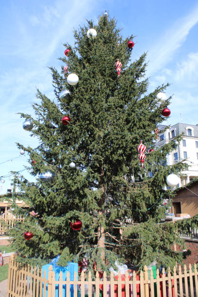 Christmas tree at Christkindlmarkt in Carmel, Indiana