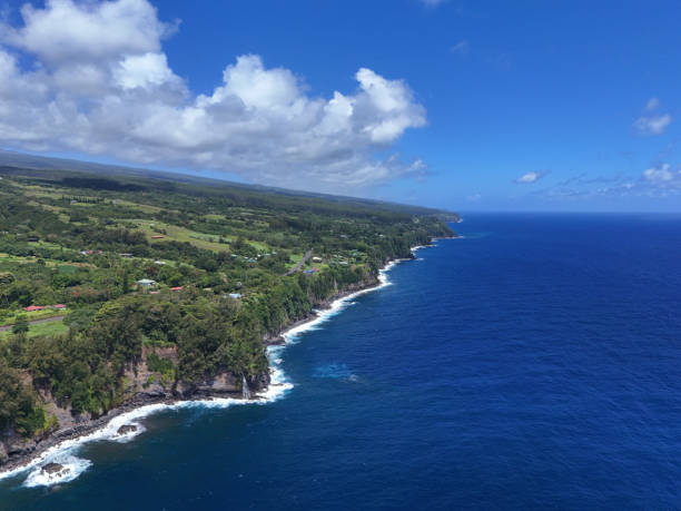 umauma falls - hilo isla grande de hawái fotografías e imágenes de stock