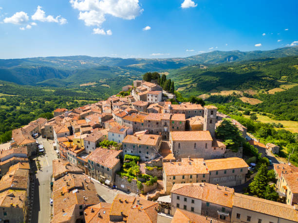 istock Santa Flora, Tuscan medieval town from drone 2188803267