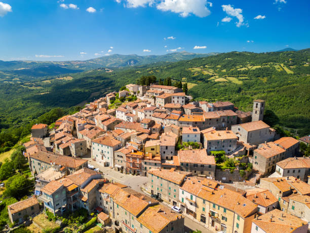 istock Santa Flora, Tuscan medieval town from drone 2188803277
