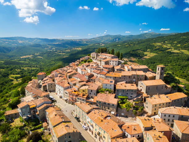 istock Santa Flora, Tuscan medieval town from drone 2188803281
