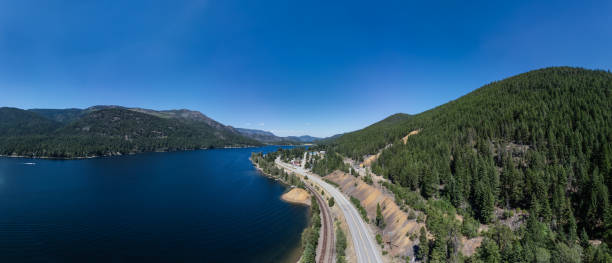 istock Scenic Highway Along Pristine Lake and Forest in British Columbia 2188805222