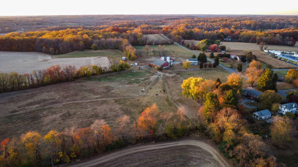 istock Overlooking the forest in Brandywine Valley in First State National Historical Park from nearby farms, Wilmington, Delaware 2188811421