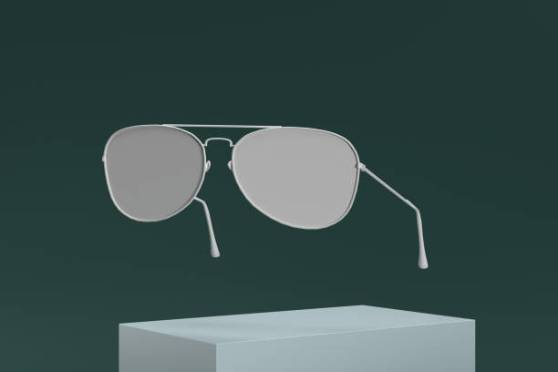 istock A pair of sunglasses is displayed on a pedestal 2188814154