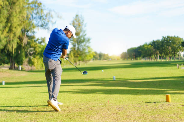 istock Asian man is playing golf in morning. 2188814163