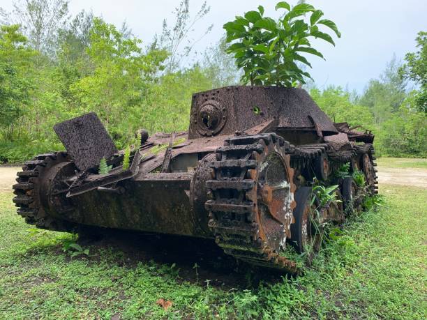 istock Rusted Japanese Tank - Peleliu Airfield 2188816620