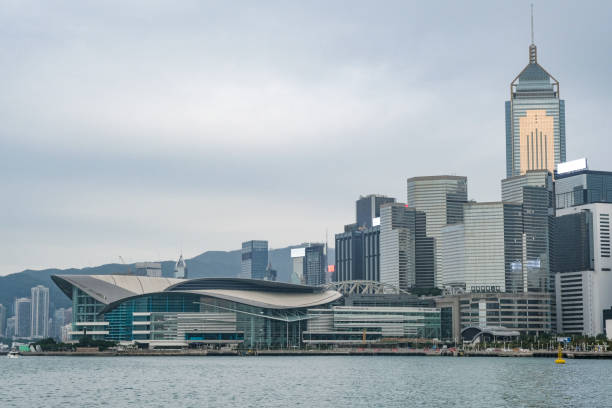 Hong Kong Island waterfront viewed from Central Pier