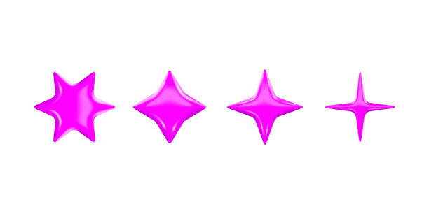 istock 3d Icons Set Vibrant Pink Geometric Star Shapes Collection Shiny Glossy Vector Graphic Elements Isolated On Transparent Background 2188822229