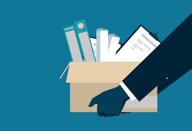 Being Fired This is a set of commercial illustrations, easy to modify, infinitely magnified being fired stock illustrations