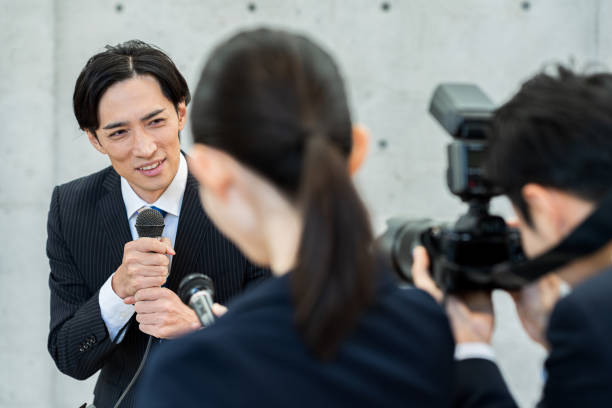 istock Businessman holding an apology interview 2188824835