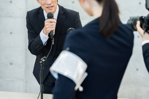 istock Businessman holding an apology interview 2188824847