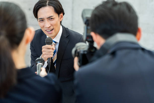 istock Businessman holding an apology interview 2188824849