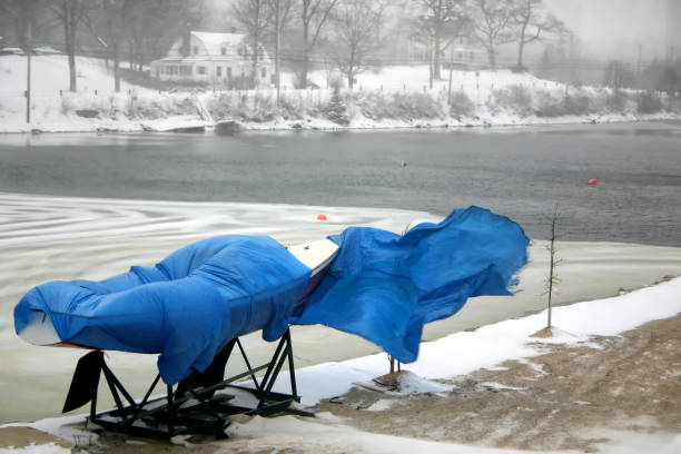 Freezing cold maritime day