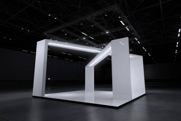 istock Exhibition stand for mockup and Corporate identity,Display design.Empty booth Design.Retail booth elements in Exhibition hall.booth Design trade show.Blank Booth system of Graphic Resources.3d Background for online Event,conference,live.3d render. 2188835041