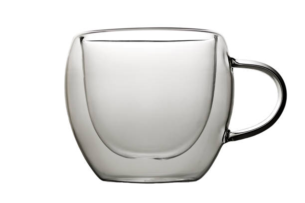 Elegant double-walled glass mug showcasing modern design and artistry in kitchenware