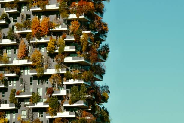 istock Skyscraper with trees on the balconies during autumn 2188835689