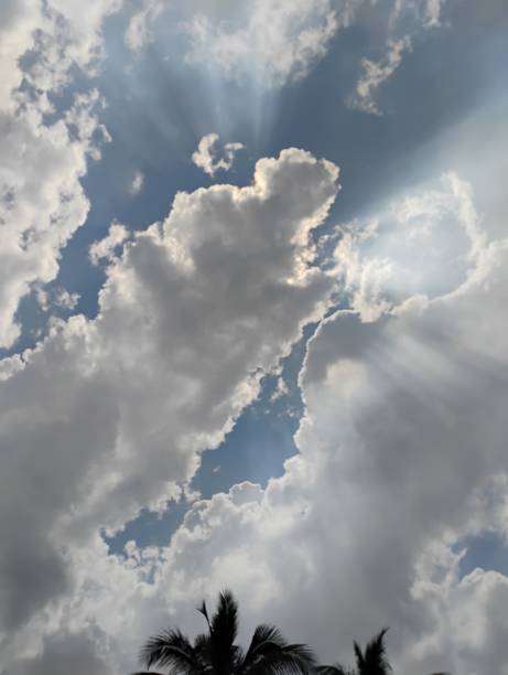 istock Beautiful angel shape visible on the form of cumulative clouds 2188835743