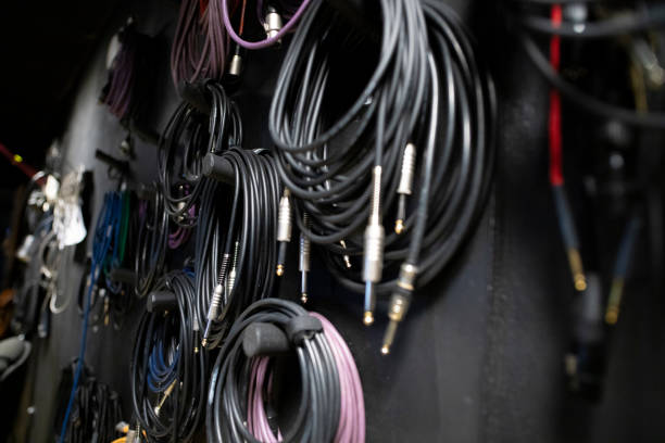 Neutral Gray Background Featuring Male And Female XLR Audio Connectors