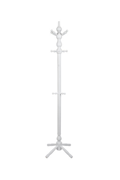 istock Traditional Wooden Coat Rack Stand with Multiple Hooks, Vintage Style Handcrafted Hall Tree Standing Clothes Hanger for Home, Office and Entryway, Brown Classic Furniture 2188837753