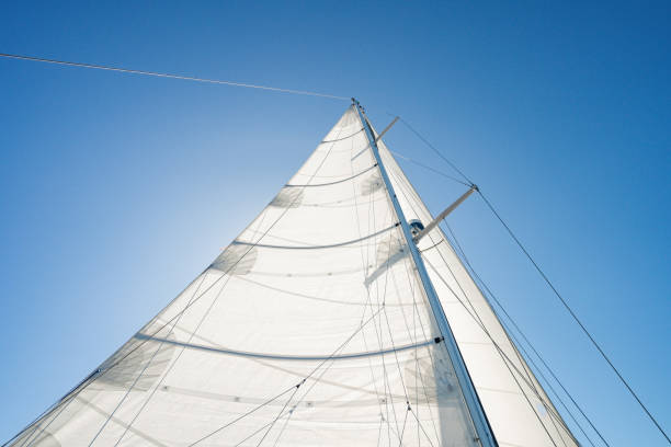 istock Sailboat underway with full sails, mainsail and foresail 2188844105