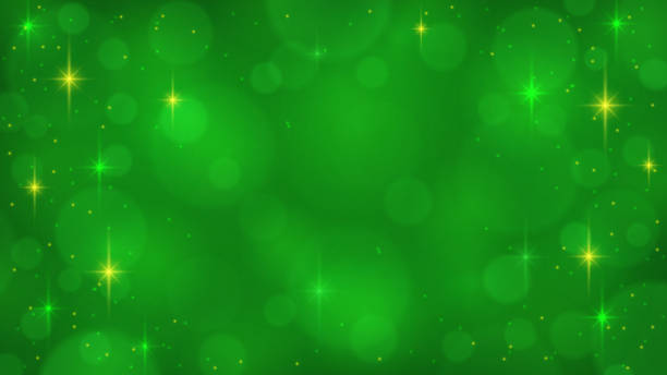 istock Green Christmas New Year soft blur bokeh background vector illustration 2188844883