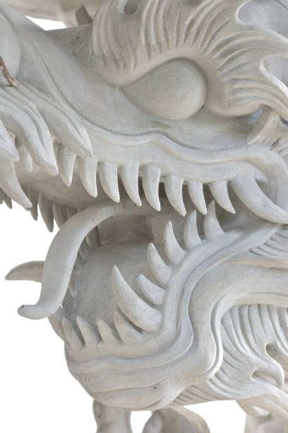 dragon carve on the ancient torii of the Western Royal Tombs of the Qing Dynasty in Yi County, Baoding, Hebei province, China.