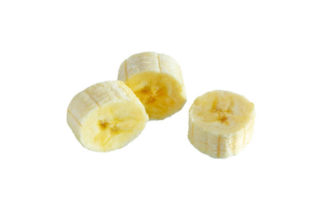 istock Banana slices on white 2188849401